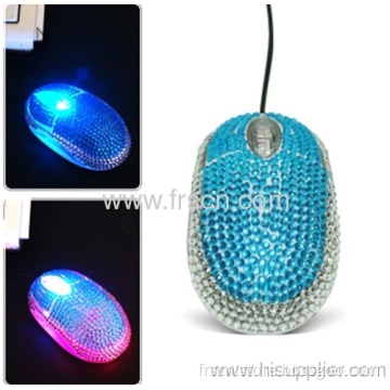 Blue Led Bling Mouse Smallest Gift Mouse 